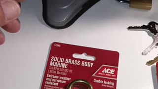 ACE all brass padlock picked open