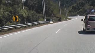 Overtaken by a street Luge Rider