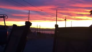 Time lapse desert sunset