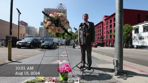 Lauren Bacall Wreath Ceremony on Hollywood Walk of Fame