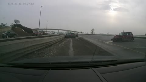 Vehicle Accident January 20 1247pm Southbound Deerfoot - (480p)