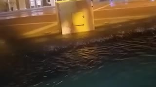 Inundación en la plaza de la aduana