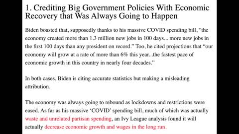 4 Examples of Bad Economics In Biden’s Address To Congress