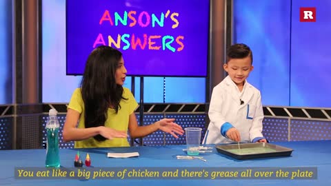 Anson Wong, boy genius, explains magic milk experiment | Anson's Answers
