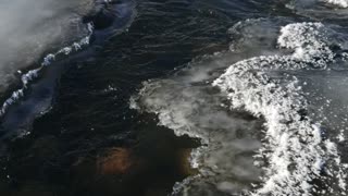 Sound of water on the frozen river