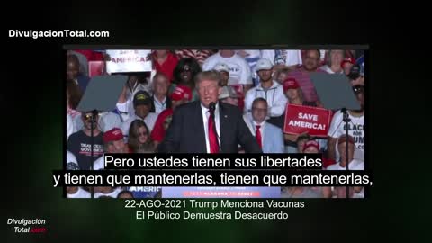 08/22/2021 Trump Got Some Boos After Recommending Vaccines in Alabama (Spanish Subtitles)