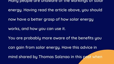 Thomas Salzano – Advanced Tips for Solar Energy Success