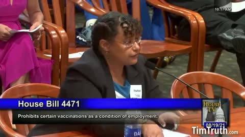 DR. CHRISTINA PARKS - TESTIMONY FOR BILL TO AGAINST VACCINE MANDATES