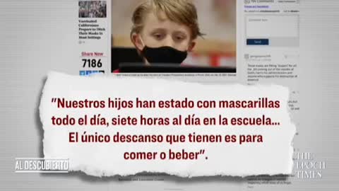 Padres preocupados por sus hijos obligados a usar mascarilla todo el día