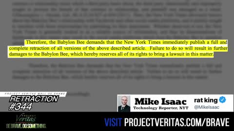 RETRACTION #344: The New York Times issues SECOND CORRECTION