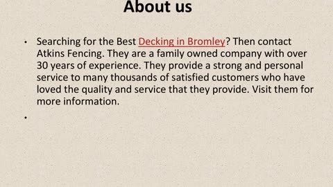 Get The Best Decking in Bromley.