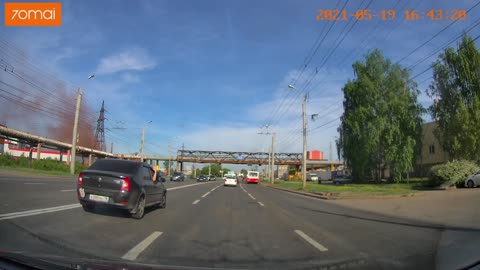 Car Flips From Changing Lanes Too Fast