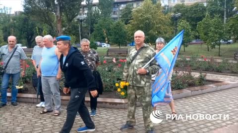 Oslava Dne ruských výsadkových jednotek v Doněcku
