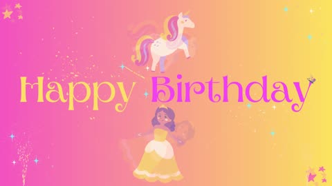 Happy Birthday Song Unicorn Theme! Perfect for Unicorn Theme Party! Birthday Girl Party!