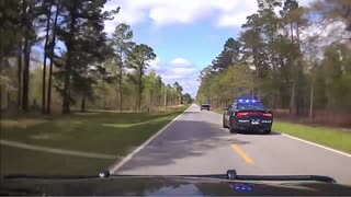 Police Pursuit Dashcam View. PIT Move, Guns Drawn & Baton Window Smash (Albany Georgia)