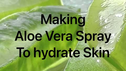 How To Make Aloe Vera Spray To Hydrate Skin