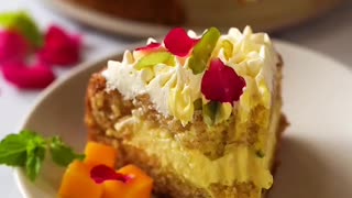 Mango Saffron Shrikhand Cavity Cake