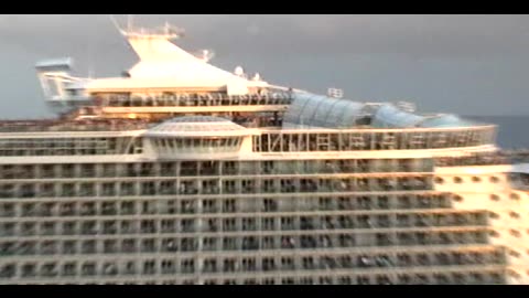 Oasis of the Seas filmed from Allure of the Seas