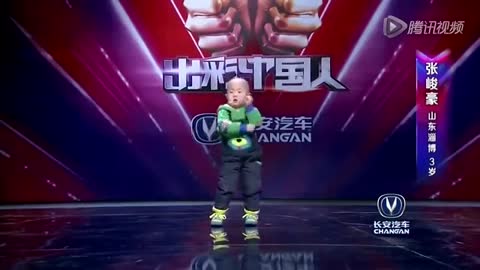 Adorable 3 year old boy dancing