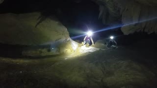 Belize cave slide