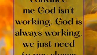 God Is Working!