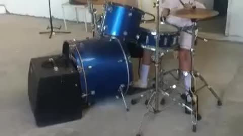 Cute 9 year old girl plays drums like a pro! Watch to believe!