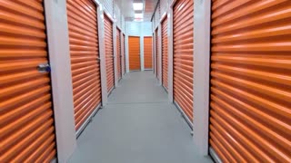lighted storage hallway