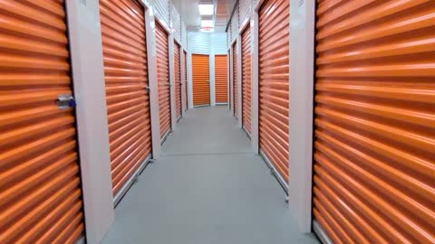 lighted storage hallway