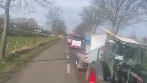 Truckers and Farmers, Fed Up With COVID Rules, Take to the Streets of Cologne and Convoy for Freedom