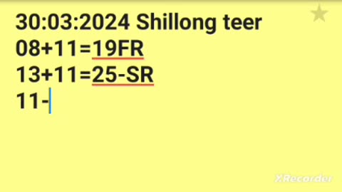 Shillong teer 30-03-2024 house single 1guti