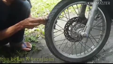 Engrave tires with the push technique