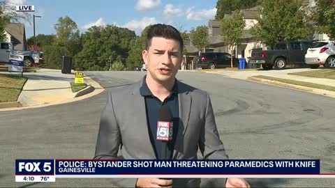 ARMED CITIZEN IN GA CAME TO THE AID OF PARAMEDICS BEING THREATENED BY A MAN ARMED WITH A KNIFE