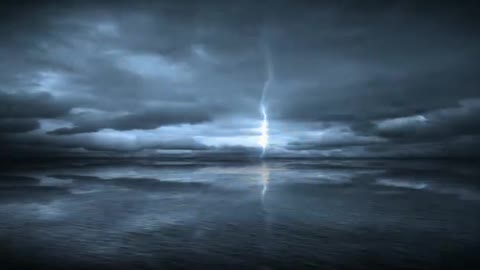 Lightning Storm Over The Sea - Just Amazing