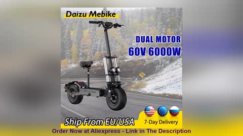 ⚡️ Max Speed 90 KM/H Adult Electric Scooter 6000W Motor 13 Inch Fat Tire Two Wheel Electric Scooters