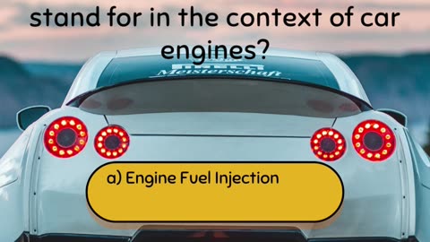 Part 7 Intermediate Engine Car Quiz
