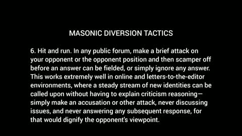 DEVIL'S PLAYBOOK EXPOSED - MASONIC DIVERSION TACTICS - GET IT NOW IT IS BEING SCRUBBED FROM THE NET