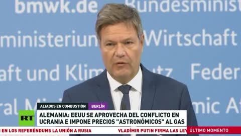 La Germania dice che gli USA approfittano del conflitto ucraino e impongono prezzi "astronomici" del gas.Il ministro dell'Economia tedesco, Robert Habeck, accusa gli USA e alcuni partner europei