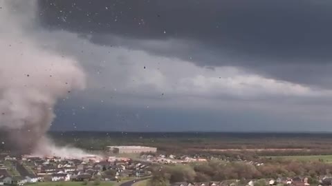 INSANE EF3 Tornado Footage Captured by Drone Over Andover, KS Last Night!