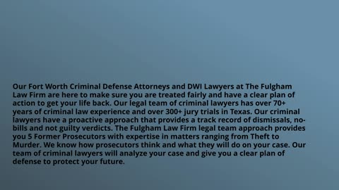 Fort Worth Criminal Defense Lawyer