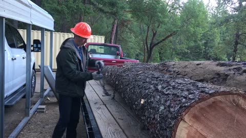 Milling Douglas Fir Logs Into Timbers on My Woodmizer LT15 Sawmill.