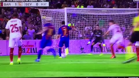VIDEO: Messi with a lovely pass to set up Arda Turan for Barcelona's opener