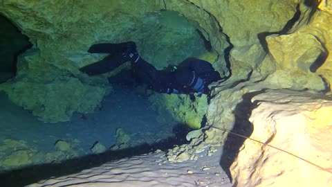 Underwater Cave Diving inside Madison Blue Springs Florida