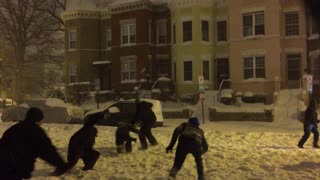 Police Play in a Pickup Football Game