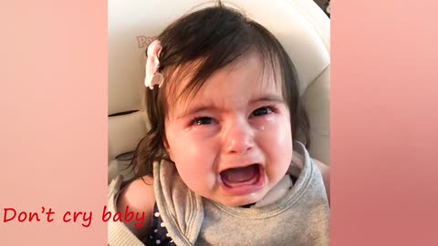 Baby crying moment funny and cute