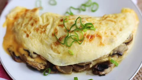Mushroom Omelette Recipe _ breakfast Recipe