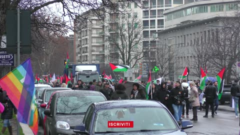 Milano, manifestazione Palestina 24 febbraio 2024