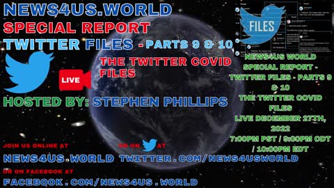 News4us World Special Report - Twitter Files - Parts 9 & 10 - The Twitter Covid files