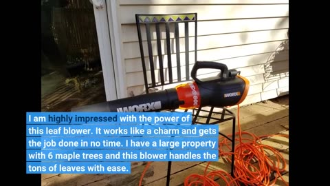 Skim Comments: WORX WG520 12 Amp TURBINE 600 Electric Leaf Blower