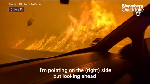 Reporter Almost Trapped by Wildfire in Portugal