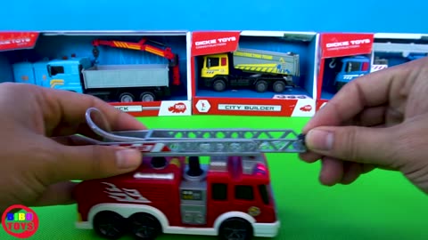 Fire Engine, Garbage Truck, Ambulance and Tractor Construction Toy Vehicles for Children